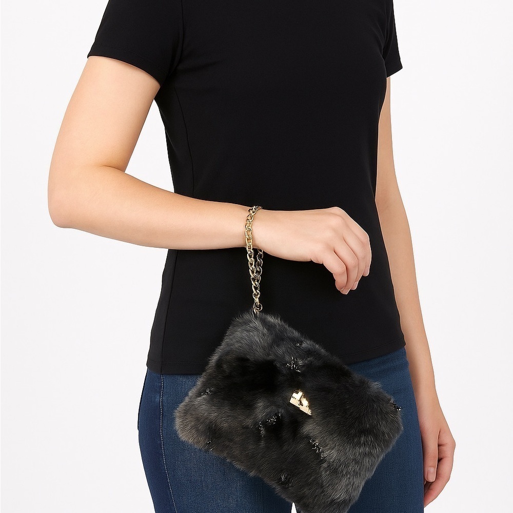 Bevini Modena Fur Wristlet – Made in Italy – NWT - Picture 1 of 13